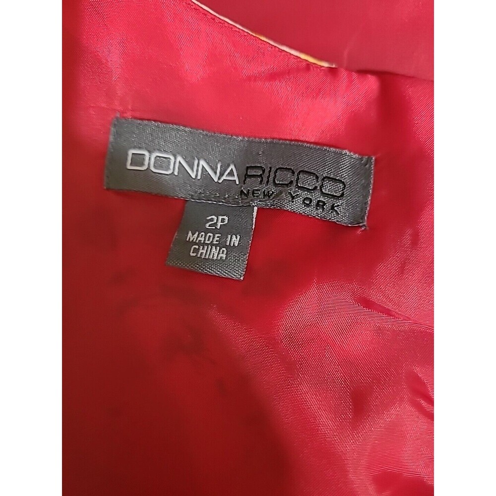 Donna Ricco Floral Sleeveless Knee Length Dress Size 2 Petite - Picture 5 of 8